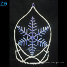 Fashion Design Blue Snowflake Tiara Christmas Crown